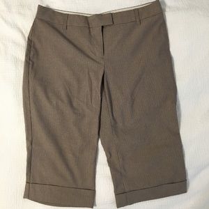 Brown pinstripe crop pants
